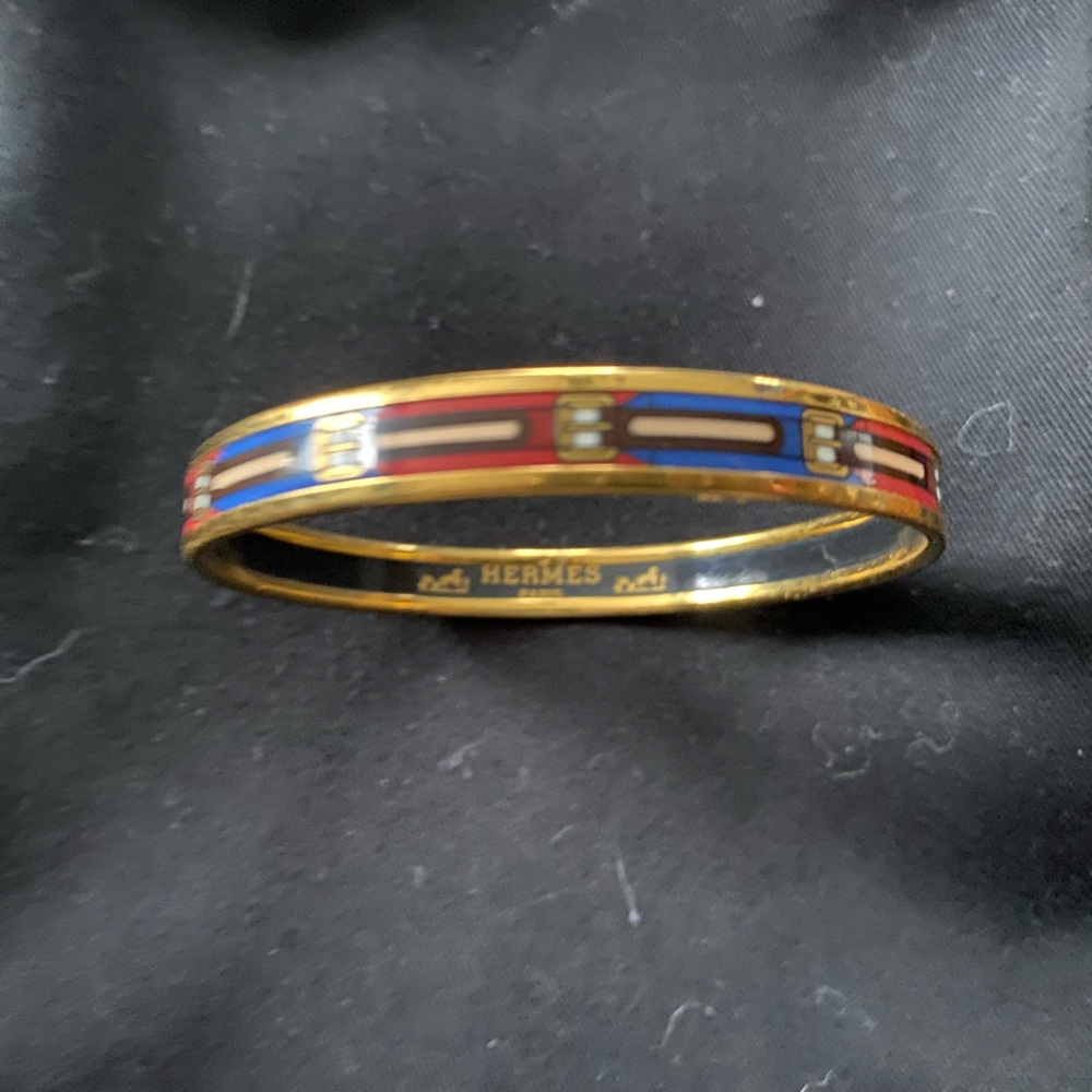 Hermes Gold-Tone Buckle Belt Bracelet